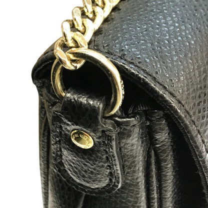 COACH コーチ ハンドバッグ レディース レザー チェーン ショルダーバッグ ゴールド金具 ブラック F34602 中古 T1