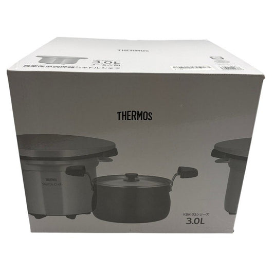 未使用品 サーモス 真空保温トレー調理器シャトルシェフ 3.0L KBK-3003 クリア THERMOS 鍋 調理器具 3～5人用 中古 W1