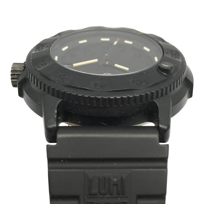 LUMINOX Original Navy Seal 3000 EVO Series 腕時計 メンズ アナログ クォーツ ラバーバンド 発光インデックス ネイビーシールズ ミリタリー ブラック 中古 T1