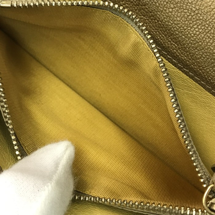 BVLGARI ブルガリ ドッピオトンド 長財布 ユニセックス ダブルホック 二つ折り レザー ヴィンテージ ベージュ 中古 T1