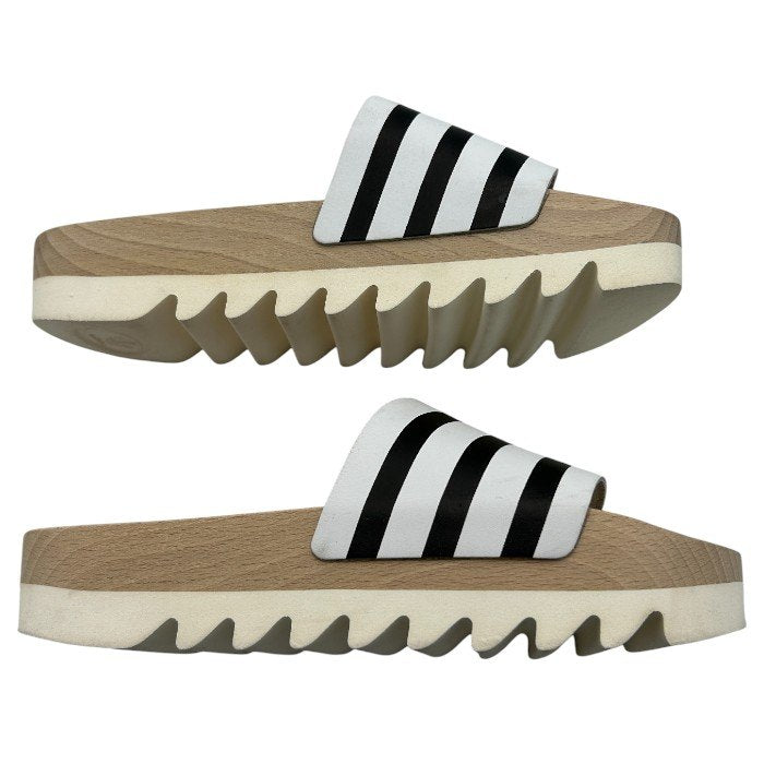 adidas ORIGINALS アディダスオリジナルス アディレッタ ウッド サンダル S79365 22.5cm 夏 レディース かわいい ボーダー 靴 シューズ 中古 W４