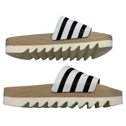 adidas ORIGINALS アディダスオリジナルス アディレッタ ウッド サンダル S79365 22.5cm 夏 レディース かわいい ボーダー 靴 シューズ 中古 W４