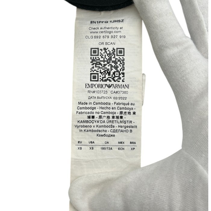 EMPORIO ARMANI エンポリオアルマーニ パンツ メンズ ジョガー ジャージ ブラック XS 8N1PFQ 1JHSZ ズボン ボトムス ウエストゴム 中古 W1