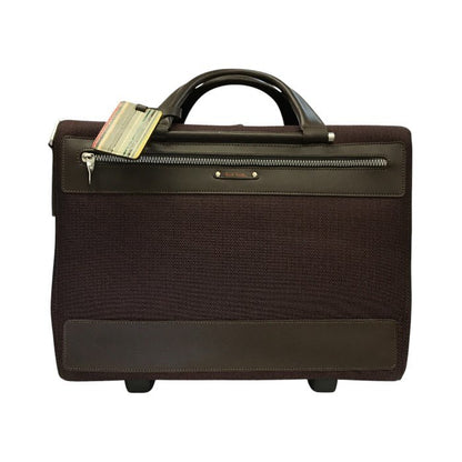 Paul Smith ポールスミス キャリーケース メンズ スーツケース 2way ショルダーバッグ ビジネス トラベル 旅行 ACE製 ヘリンボーン レッド系 中古 T1