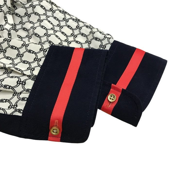 LOVELESS 長袖シャツ レディース オールシーズン ブラウス ホワイト/ネイビー/レッド サイズ34 中古 M1