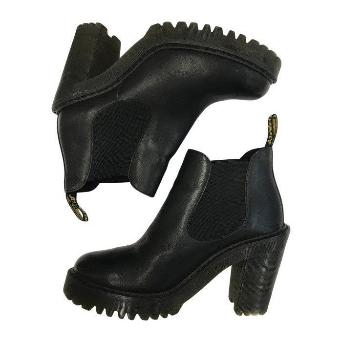 Dr.Martens ドクターマーチン HURSTON サイドゴアブーツ レディース レザー ヒール チェルシーブーツ ブラック UK5 中古 T1