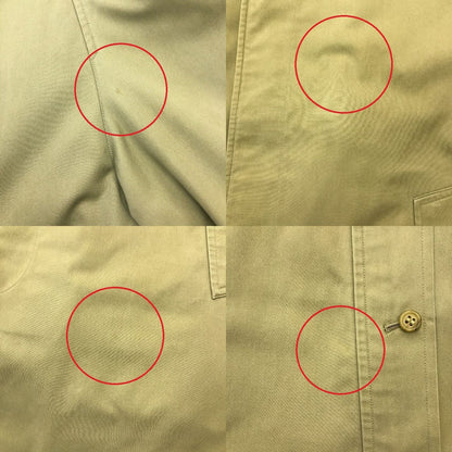 Buberrys バーバリー ステンカラーコート メンズ 秋冬 チェック柄 裏地/ライナー ヴィンテージ カーキ 170サイズ 中古 T1