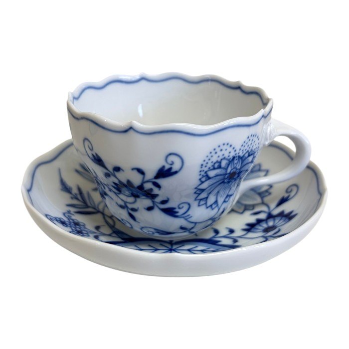 meissen マイセン ブルーオニオン カップ＆ソーサー 洋食器 ブランド おしゃれ 1客 中古 W1