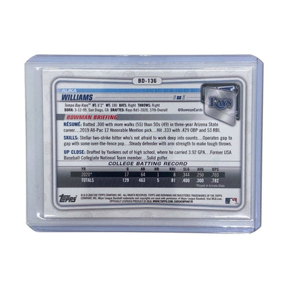 TOPPS MLBカード BOWMAN ALIKA WILLIAMS RAYS 6/50 #BD-136 中古 IT2