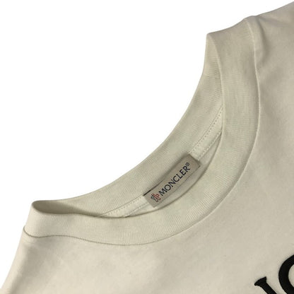 MONCLER モンクレール Tシャツ レディース コットン 半袖 ロゴ シンプル ホワイト XSサイズ 110938C00009 829HP 中古 T1