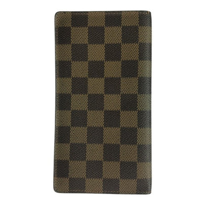 LOUIS VUITTON ルイヴィトン ダミエ ポルトバルールカルトクレディ 長財布 メンズ 小銭入れなし 長札入れ ブラウン N61823 中古 T1