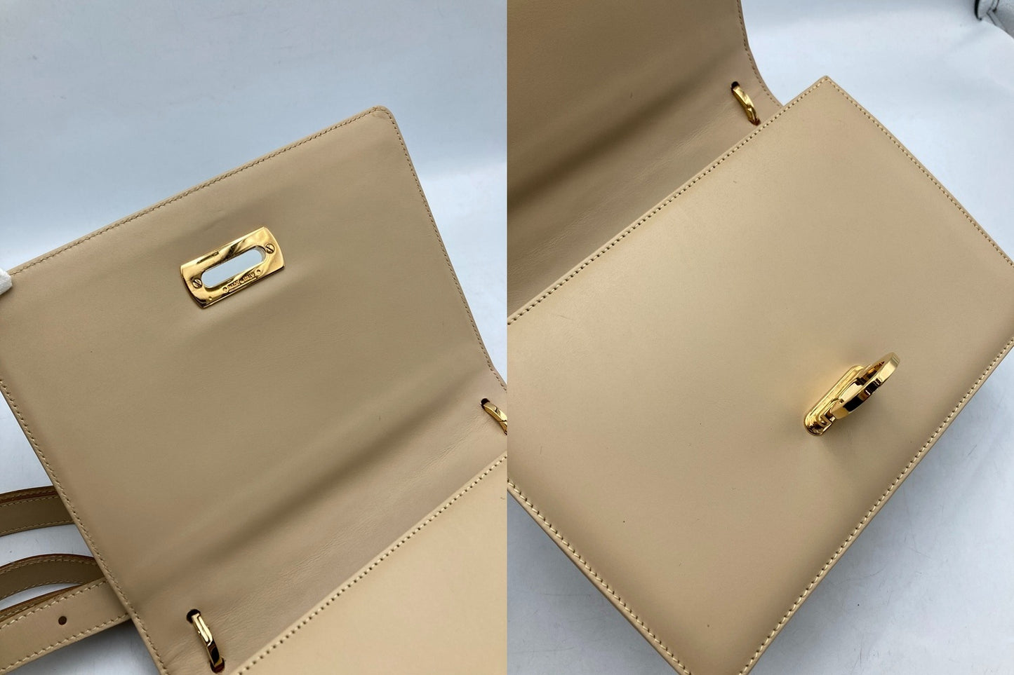 Salvatore Ferragamo サルヴァトーレフェラガモ ガンチーニ レザー ショルダーバッグ AT-21 7160 中古 D4