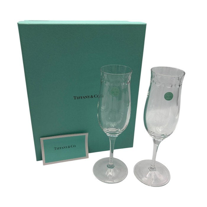 未使用品 TIFFANY&Co. ティファニー スウィング シャンパングラス ペア 洋食器 グラス 酒器 2客 ブランド おしゃれ 中古 W４