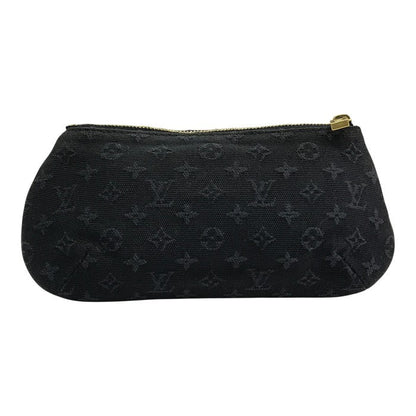 LOUIS VUITTON ルイヴィトン モノグラムミニ アンソフィ ポーチ レディース キャンバス/レザー 化粧 コスメ ネイビー M92697 中古 T1