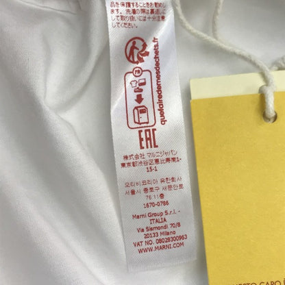 MARNI マルニ スキッパーシャツ レディース 七分袖 オーガニックコットン ロゴ刺繍 プルオーバー ホワイト 38サイズ TTMA0226A0 中古 T1