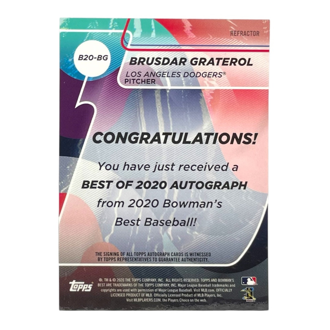 TOPPS MLBカード BOWMAN'S BEST BRUSDAR GRATEROL LOS ANGELES DODGERS #B20-BG 中古 IT2
