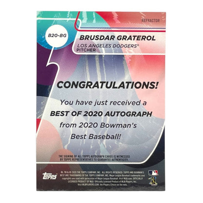 TOPPS MLBカード BOWMAN'S BEST BRUSDAR GRATEROL LOS ANGELES DODGERS #B20-BG 中古 IT2