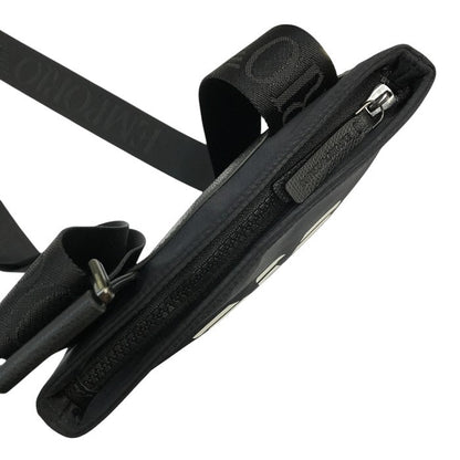 EMPORIO ARMANI エンポリオアルマーニ ショルダーバッグ メンズ ナイロン 斜め掛け ロゴ ブラック 中古 T1