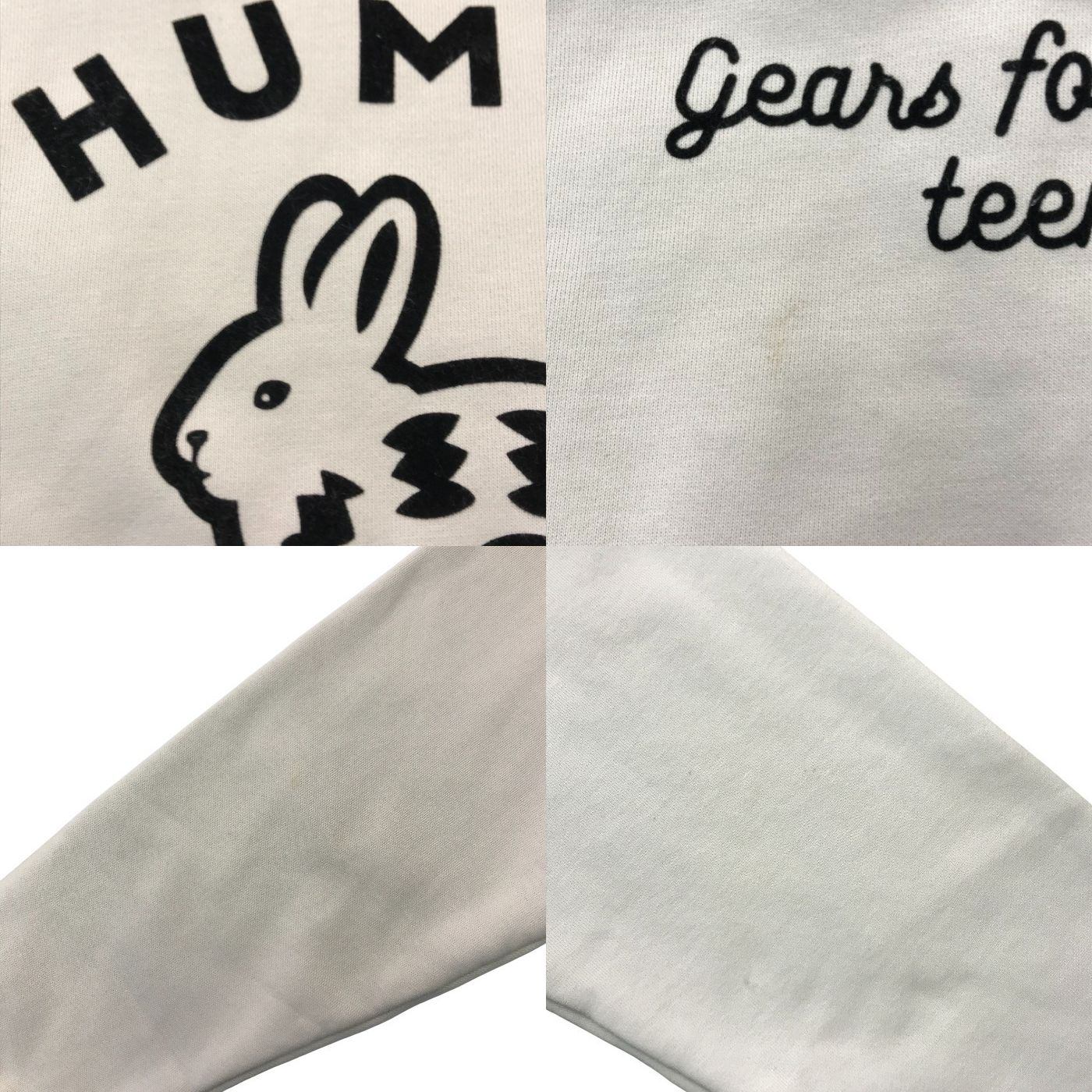 HUMAN MADE ヒューマンメイド カーディガン メンズ コットン スウェット ウサギ ハートボタン 裏起毛 アイボリー Lサイズ 中古 T1