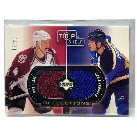 UPPER DECK NHLカード TOP SHELF ROB BLAKE CHRIS PRONGER AVALANCHE BLUES 16/99 #R-BP 中古 IT2