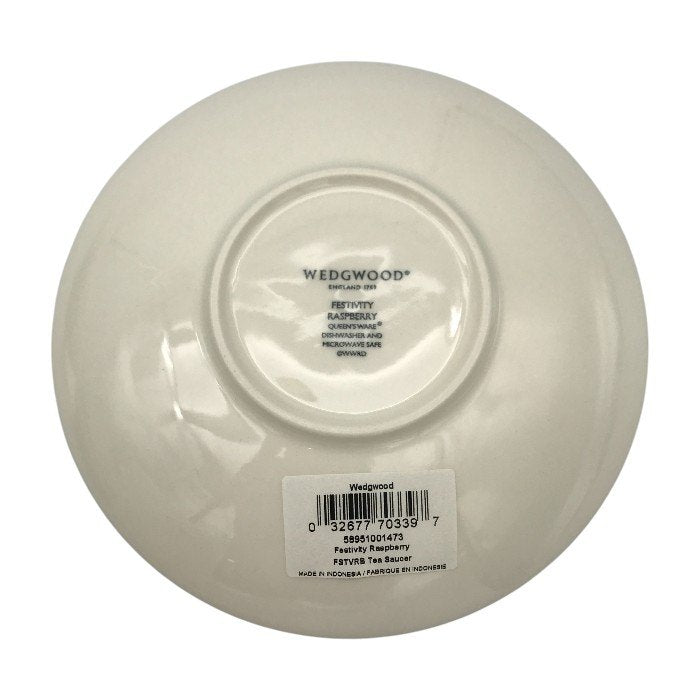 Wedgwood ウェッジウッド フェスティビティ ラズベリー ハニーセット ティーカップ/ソーサー プレート ペア Festivity Raspberry 中古 T1