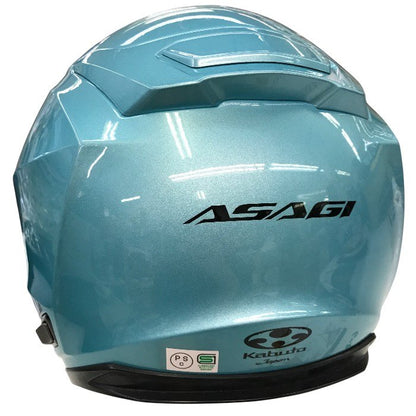 オージーケーカブト(OGK KABUTO) バイクヘルメット ジェット ASAGI マイアミブルー  サイズ Ｌ 中古 Y1