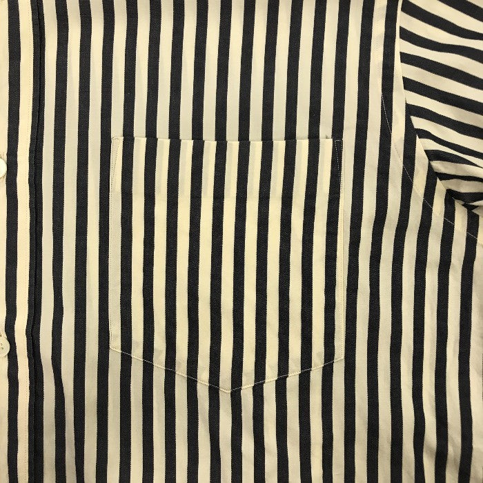 COMOLI コモリ コットンシャツ メンズ ストライプ 長袖 シンプル ネイビー ホワイト 紺 白 サイズ表記無し 中古 N1