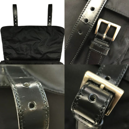 PRADA プラダ ショルダーバッグ ユニセックス ナイロン 斜め掛け 軽量 通勤 通学 ブラック 1BD671 中古 T1