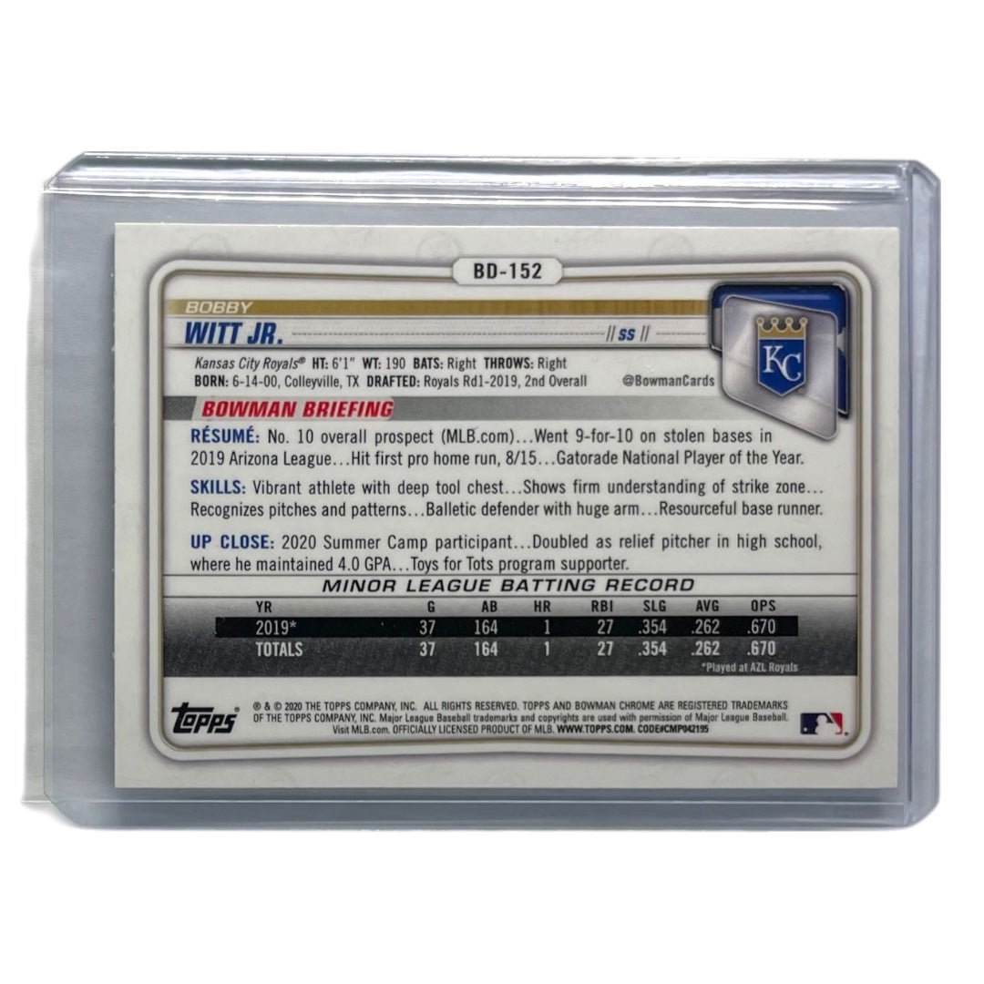 TOPPS MLBカード BOWMAN CHROME BOBBY WITT JR. KANSAS CITY ROYALS #BD-152 中古 IT2
