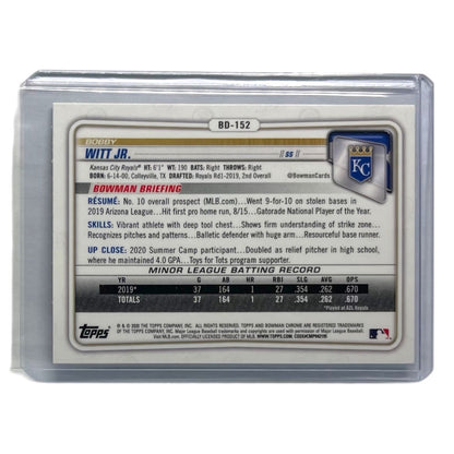 TOPPS MLBカード BOWMAN CHROME BOBBY WITT JR. KANSAS CITY ROYALS #BD-152 中古 IT2