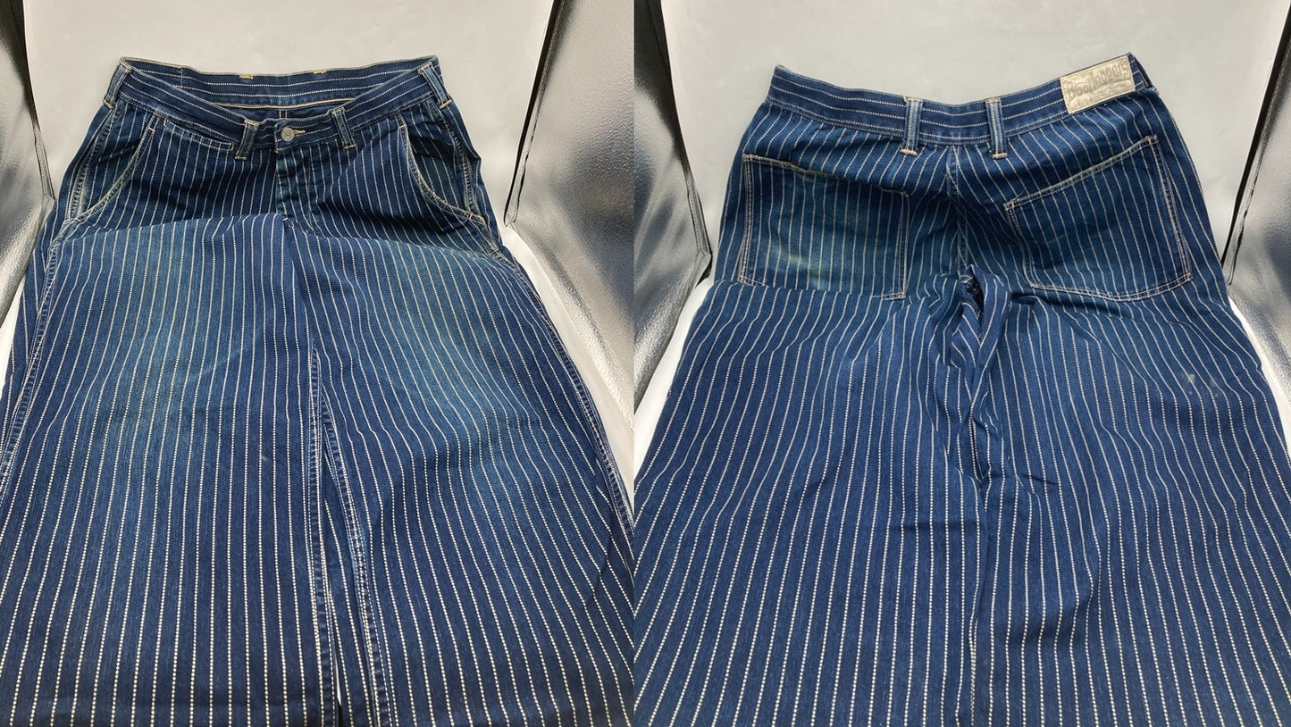 Bootleggers ブートレガーズ ヒッコリー ワークパンツ サイズ34×34 メンズ 中古 D4