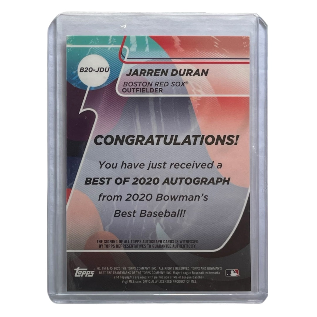 TOPPS MLBカード BOWMAN'S BEST JARREN DURAN BOSTON RED SOX /99 #B20-JDU 中古 IT2