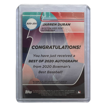 TOPPS MLBカード BOWMAN'S BEST JARREN DURAN BOSTON RED SOX /99 #B20-JDU 中古 IT2