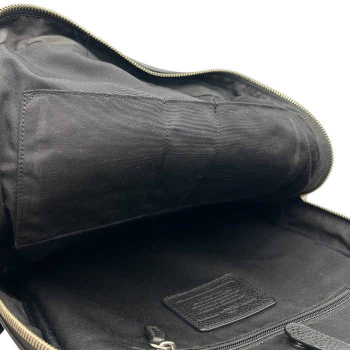 COACH コーチ ハミルトン ぺブルレザー バックパック F72082 リュックサック メンズ 通勤 A4 本革 ブラック 中古 W４