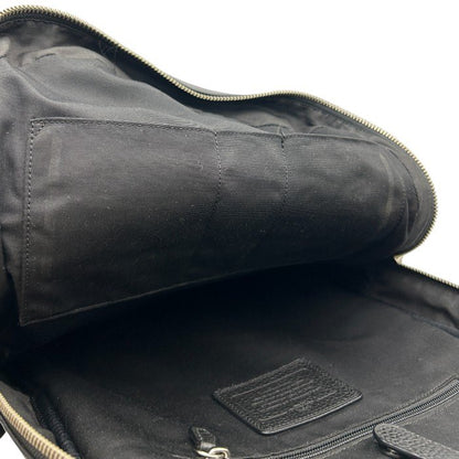 COACH コーチ ハミルトン ぺブルレザー バックパック F72082 リュックサック メンズ 通勤 A4 本革 ブラック 中古 W４