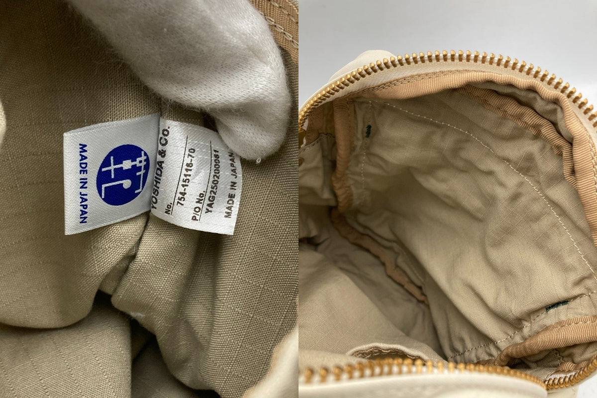 PORTER ポーター マイル ショルダーバッグ 754-15116 旧ロゴ オフホワイト 中古 D4
