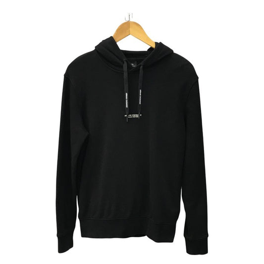 ARMANI EXCHANGE アルマーニエクスチェンジ パーカー メンズ コットン スウェット フーディ ロゴ バックプリント ブラック Mサイズ 8NZM94 ZJKRZ 中古 T1