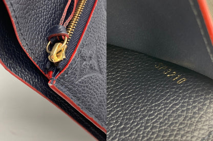 LOUIS VUITTON ルイヴィトン モノグラム・アンプラント ポルトフォイユヴィクトリーヌ マリーヌルージュ 三つ折り財布 M64577 中古 D4