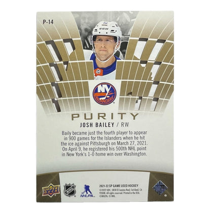 UPPER DECK NHLカード SP GAME USED JOSH BAILEY ISLANDERS /150 #P-14 中古 IT2