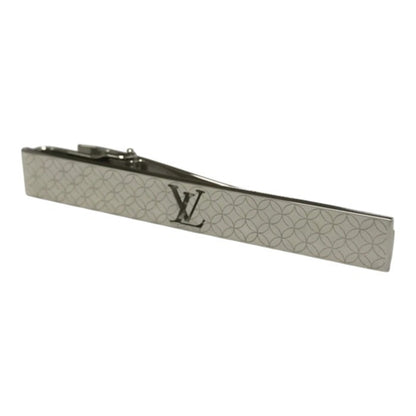LOUIS VUITTON ルイヴィトン パンス・クラヴァット・シャンゼリゼ ネクタイピン メンズ タイバー クリップ式 ロゴ 七宝繋ぎ模様 シルバー M65042 中古 T1