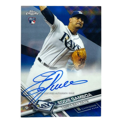 TOPPS MLBカード CHROME EDDIE GAMBOA TAMPA BAY RAYS /75 #RA-EG 中古 IT2