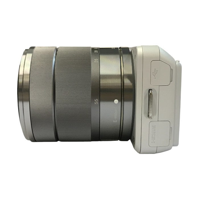 SONY α アルファ デジタル一眼カメラ ズームレンズキット E 18-55mm F3.5-5.6 OSS ホワイト ミラーレス チルト可動式液晶 NEX-3K-W 中古 T1