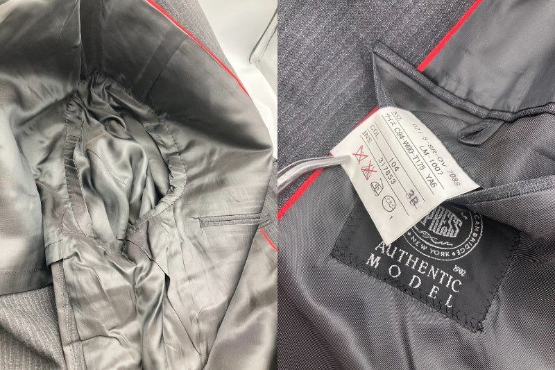 J.PRESS ジェイプレス PRESSCLUSIVE 3釦 ピンストライプ 背抜き セットアップ サイズYA6 メンズ 中古 D4