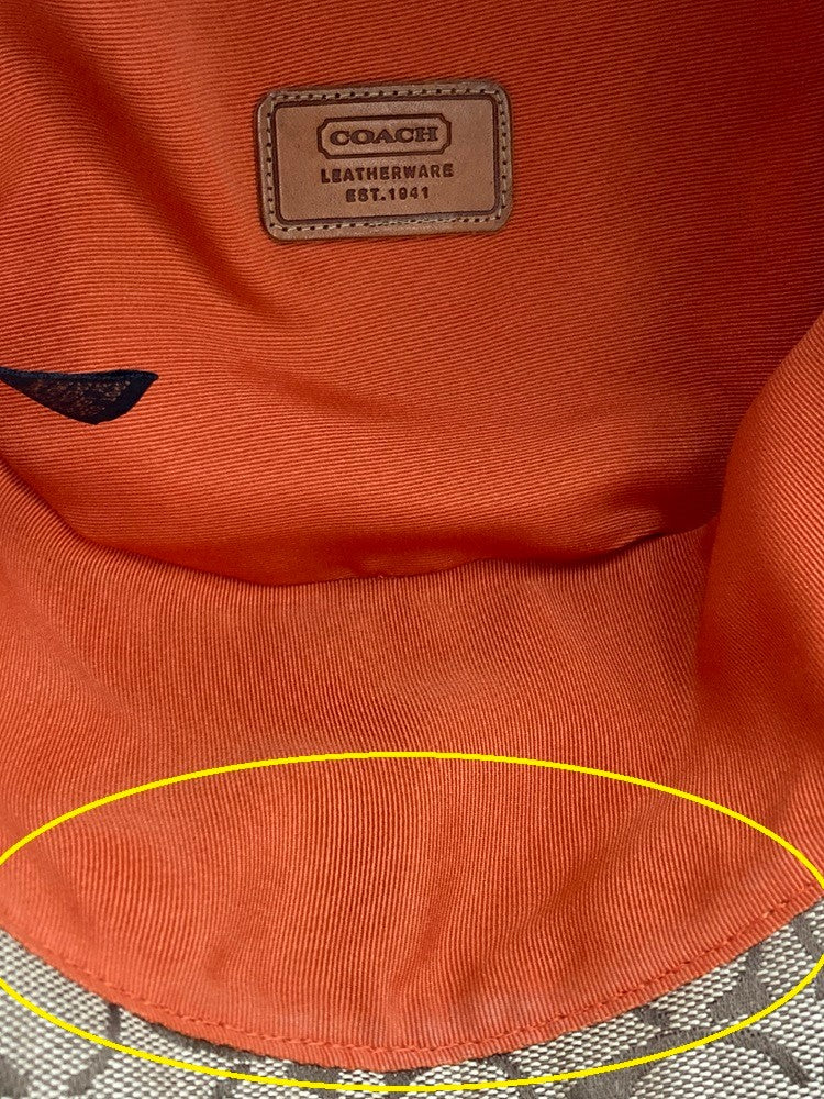 COACH コーチ シグネチャー バケットハット サイズP/S 中古 D4