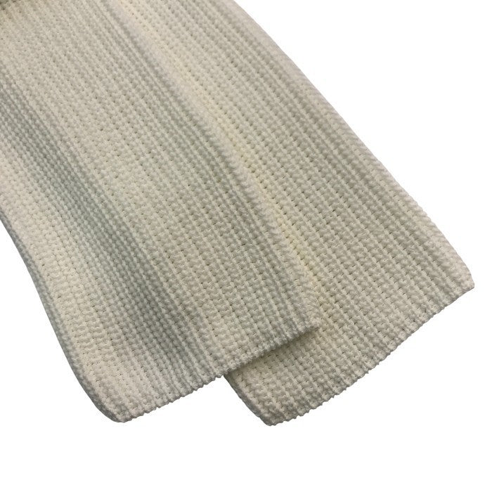 FERRAGAMO フェラガモ ニットトップス レディース 春 コットン サイドカット スリット ボートネック チュニック ホワイト XSサイズ 中古 T1