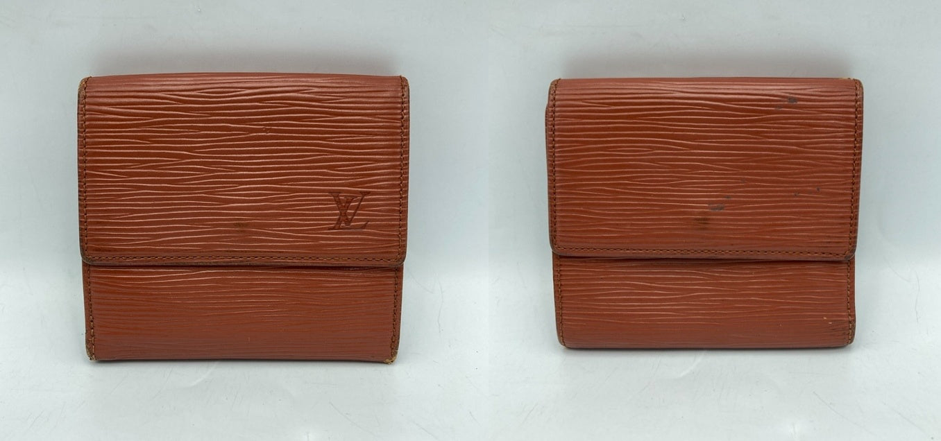 LOUIS VUITTON ルイヴィトン エピ ポルト モネ・ビエ カルト クレディ ケニアブラウン M63483 Wホック 財布 中古 D4