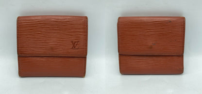 LOUIS VUITTON ルイヴィトン エピ ポルト モネ・ビエ カルト クレディ ケニアブラウン M63483 Wホック 財布 中古 D4