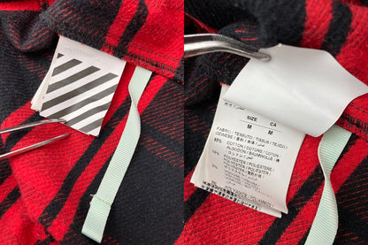 OFF-WHITE オフホワイト クオート フランネルシャツ サイズM 中古 D4