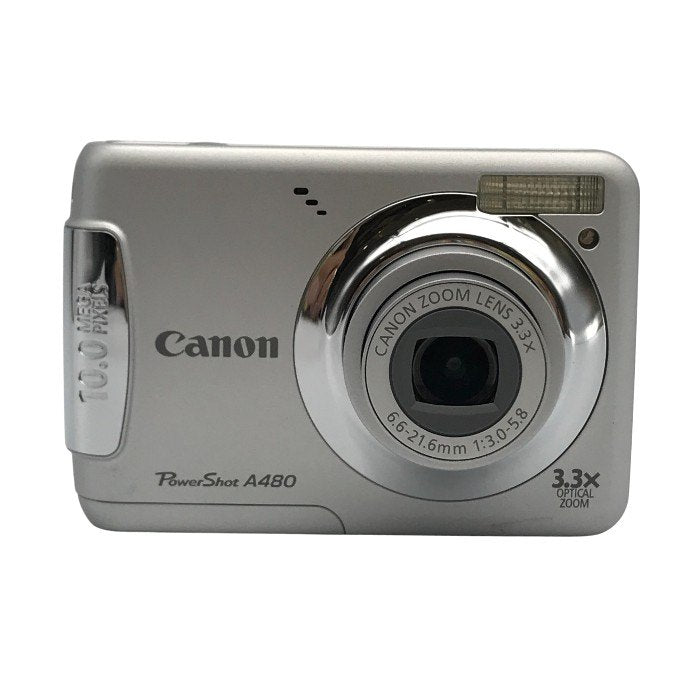 Canon キヤノン PowerShot A480 コンパクトデジタルカメラ シルバー パワーショット 乾電池使用 中古 T1
