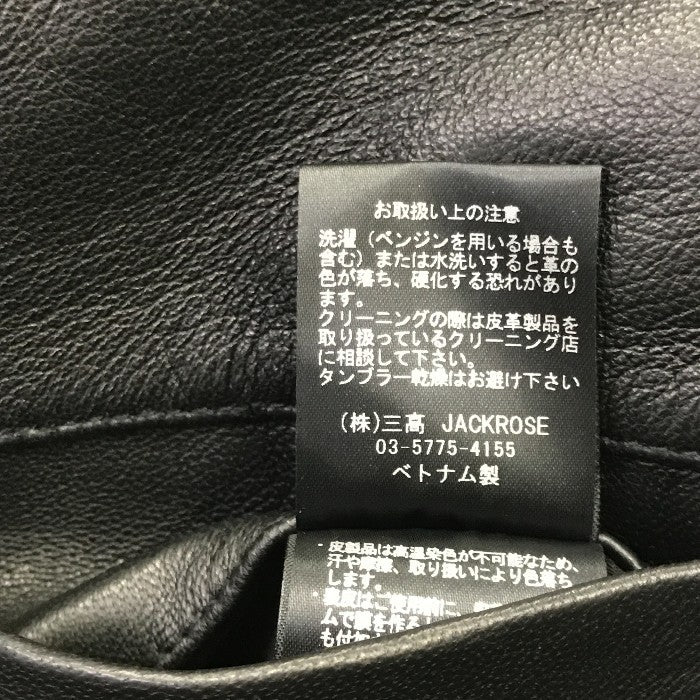 未使用品 JACKROSE ジャックローズ 羊革 ジャケット 5(XL) レディース 秋 冬 春 かわいい ライダース 中古 KW1